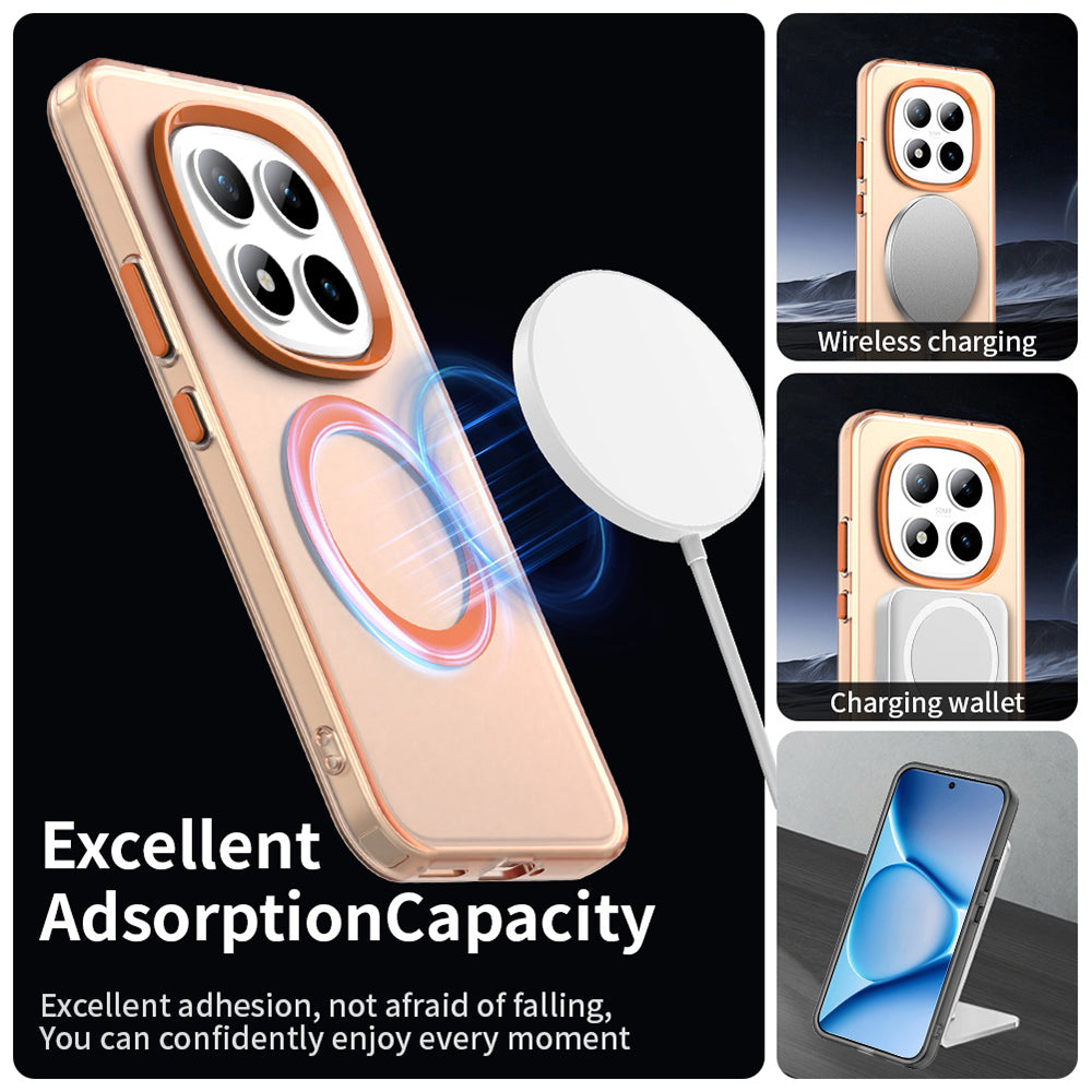 Калъф MagSafe за Xiaomi Poco M8 Pro / Redmi Note 15 Pro+ 5G, Techsuit, CandyCase, Оранжев