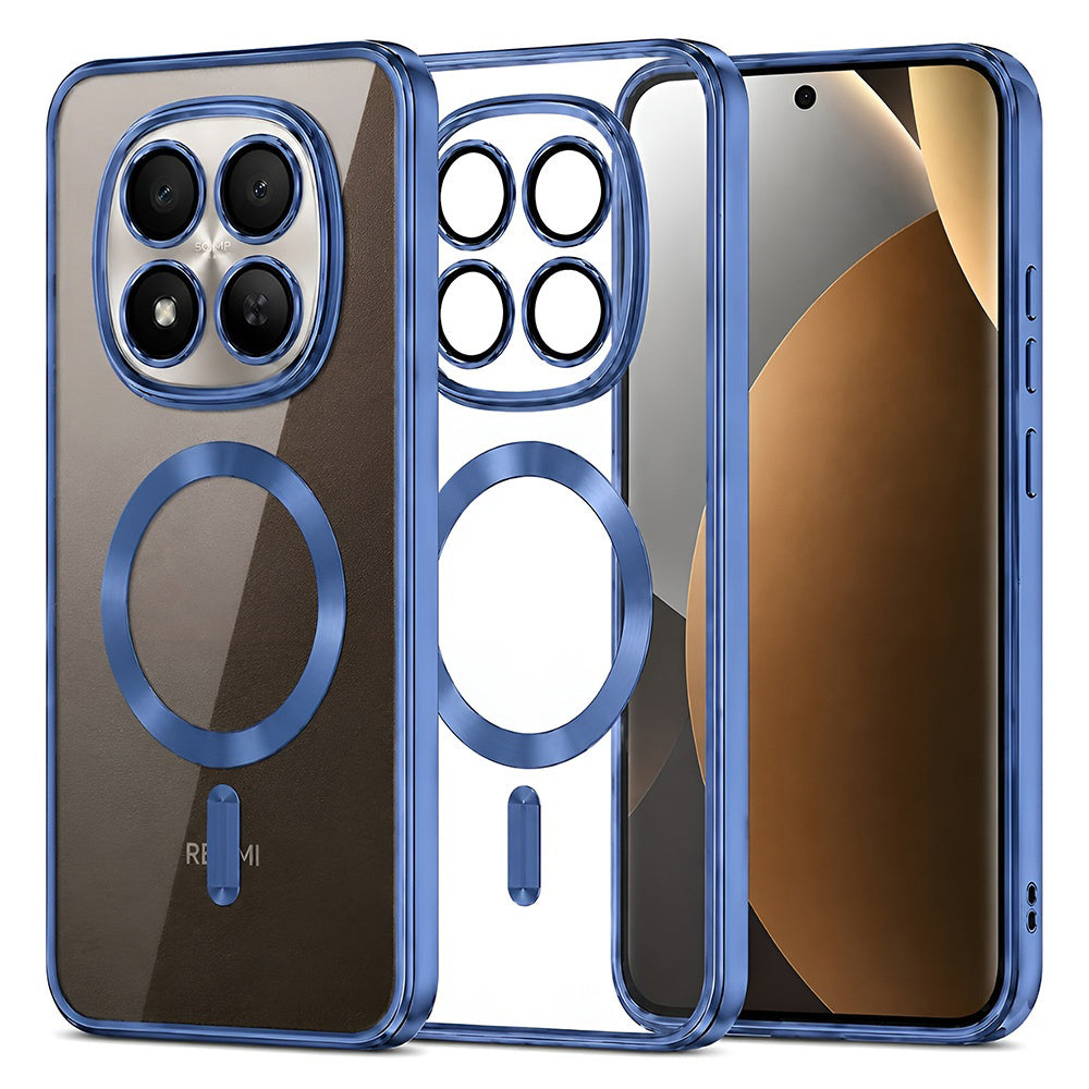 Калъф MagSafe за Xiaomi Poco M8 Pro / Redmi Note 15 Pro+ 5G, Techsuit, Luxury Crystal, Тъмносин