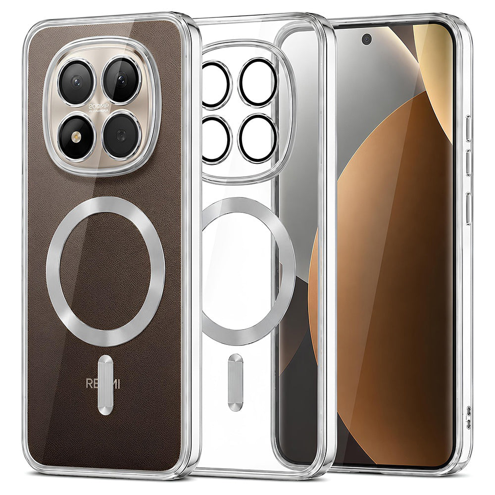 Калъф MagSafe за Xiaomi Poco M8 Pro / Redmi Note 15 Pro+ 5G, Techsuit, Luxury Crystal, Сребрист