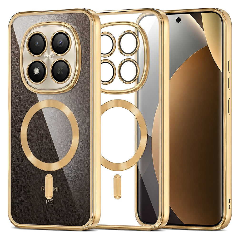 Калъф MagSafe за Xiaomi Poco M8 Pro / Redmi Note 15 Pro+ 5G, Techsuit, Luxury Crystal, Златист
