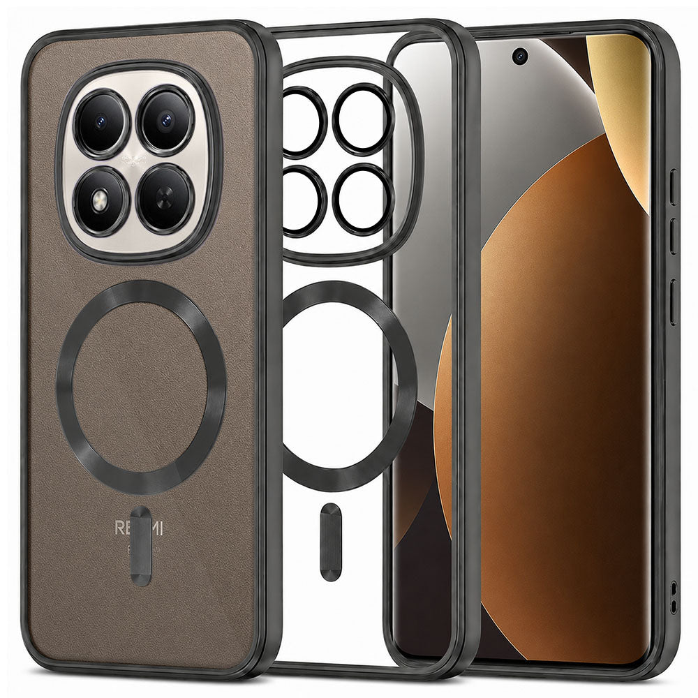 Калъф MagSafe за Xiaomi Poco M8 Pro / Redmi Note 15 Pro+ 5G, Techsuit, Luxury Crystal, Черен