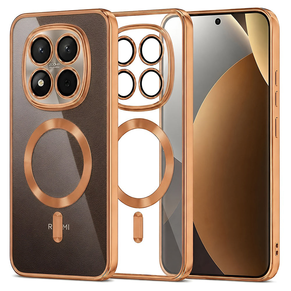 Калъф MagSafe за Xiaomi Poco M8 Pro / Redmi Note 15 Pro+ 5G, Techsuit, Luxury Crystal, Оранжев