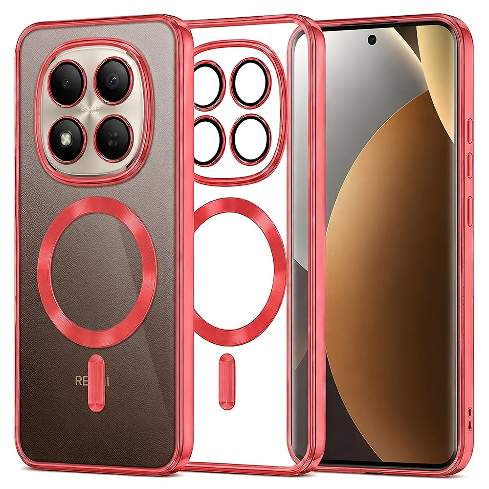 Калъф MagSafe за Xiaomi Poco M8 Pro / Redmi Note 15 Pro+ 5G, Techsuit, Luxury Crystal, Червен