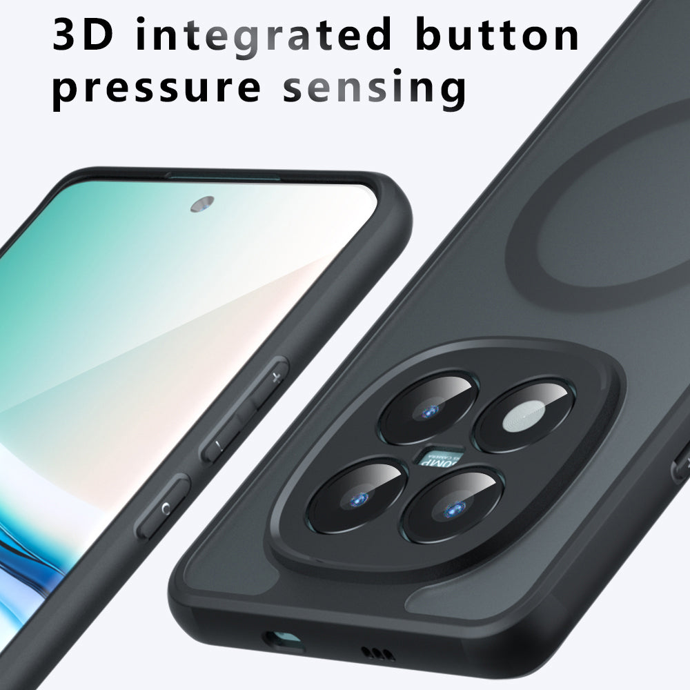 Калъф MagSafe за Xiaomi Poco M8 Pro / Redmi Note 15 Pro+ 5G, Techsuit, PureFrost, Сатенено черен