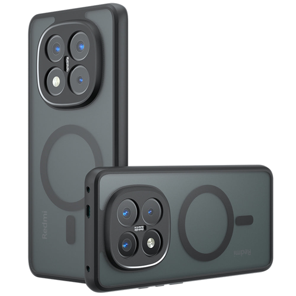 Калъф MagSafe за Xiaomi Poco X7 / Note 14 Pro 5G, Techsuit, PureFrost, Черен сатен