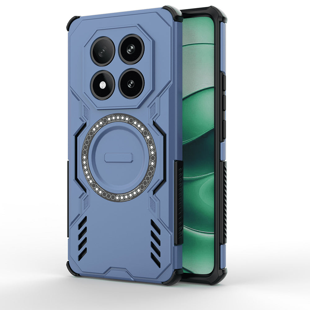 MagSafe калъф за Xiaomi Poco X7 / Redmi Note 14 Pro 5G, Techsuit, ArmorMag, Син