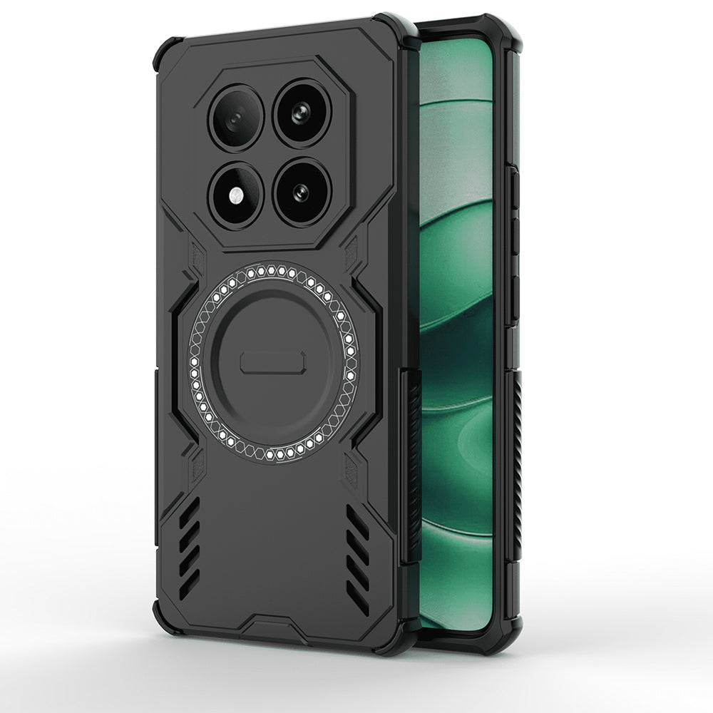 MagSafe калъф за Xiaomi Poco X7 / Redmi Note 14 Pro 5G, Techsuit, ArmorMag, Черен
