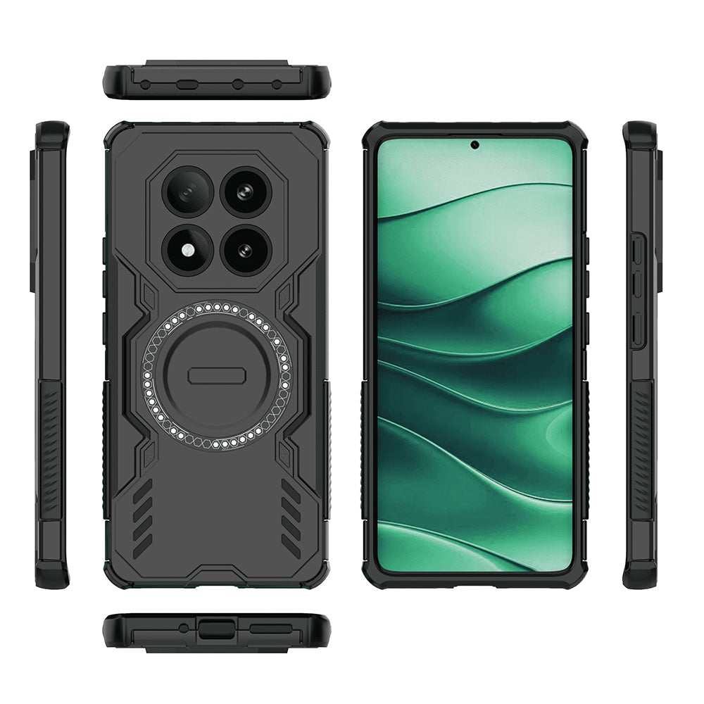 MagSafe калъф за Xiaomi Poco X7 / Redmi Note 14 Pro 5G, Techsuit, ArmorMag, Черен