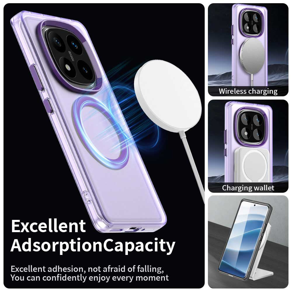 Калъф MagSafe за Xiaomi Poco X7 / Redmi Note 14 Pro 5G, Techsuit, CandyCase, Лилав