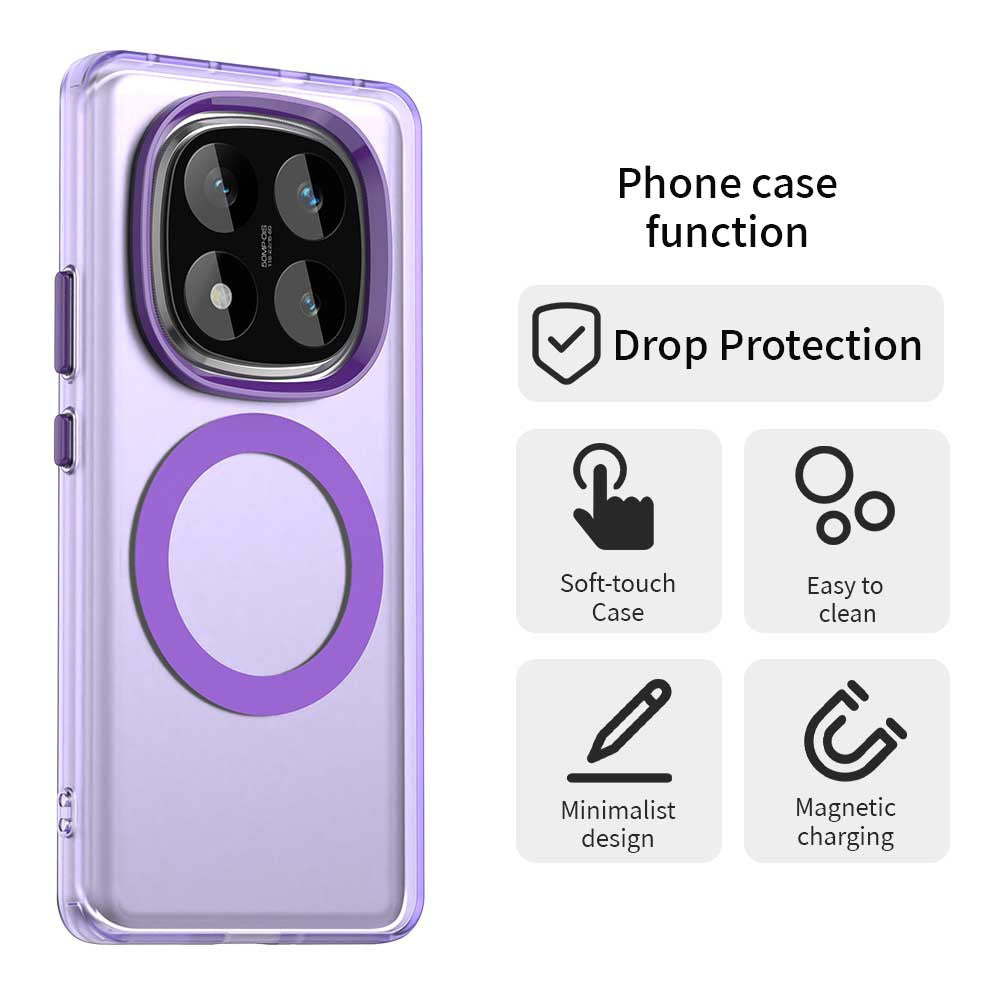 Калъф MagSafe за Xiaomi Poco X7 / Redmi Note 14 Pro 5G, Techsuit, CandyCase, Лилав