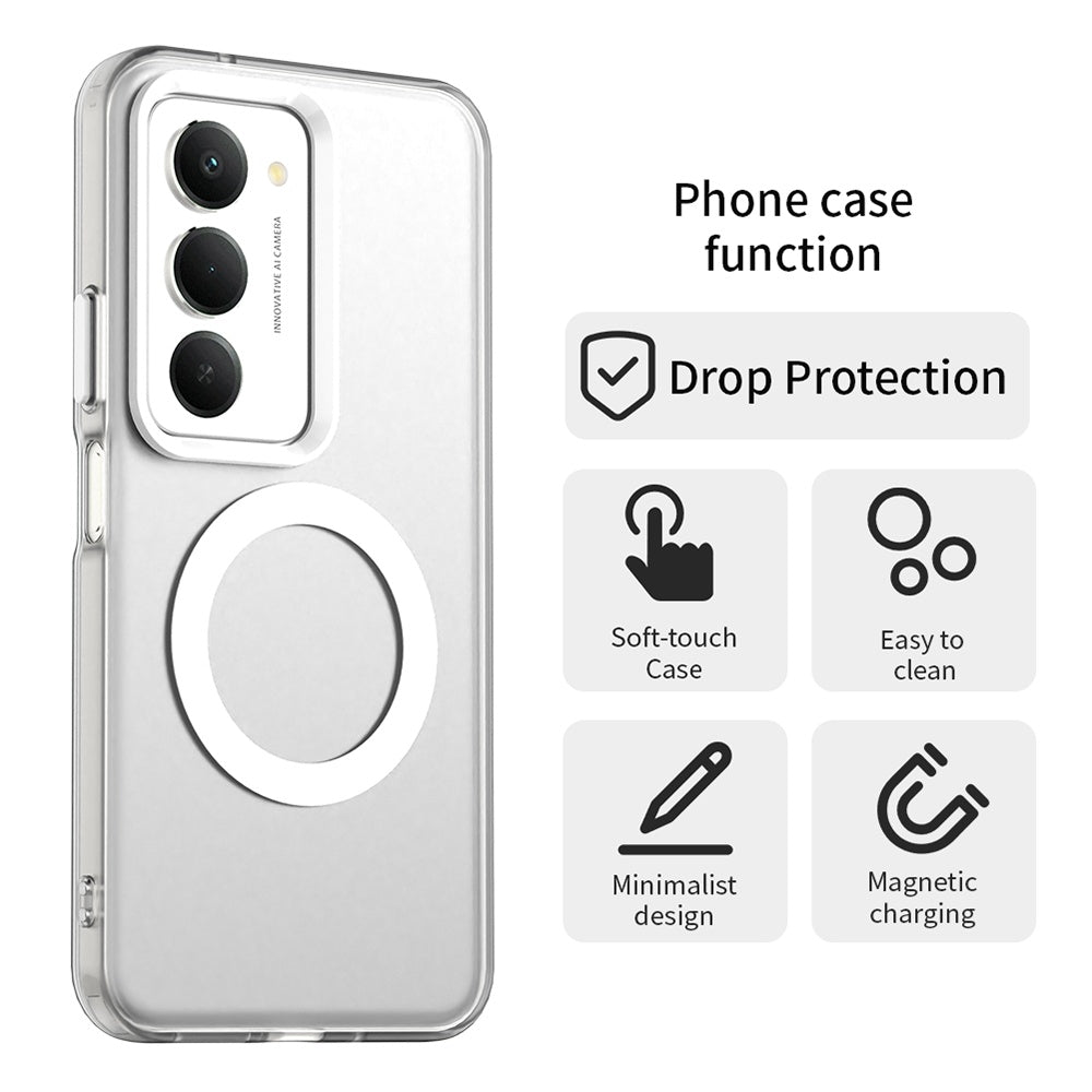 Калъф MagSafe за Xiaomi Redmi 15 5G / 15 4G, Techsuit, CandyCase, Бял