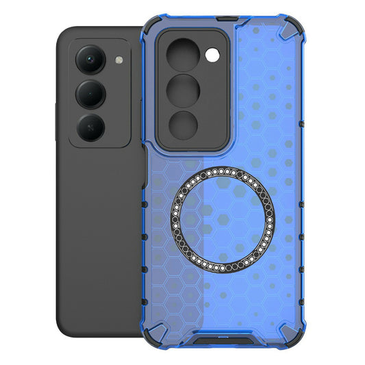 Калъф MagSafe за Xiaomi Redmi 15 5G / 15 4G, Techsuit, HoneyComb Shield, Син