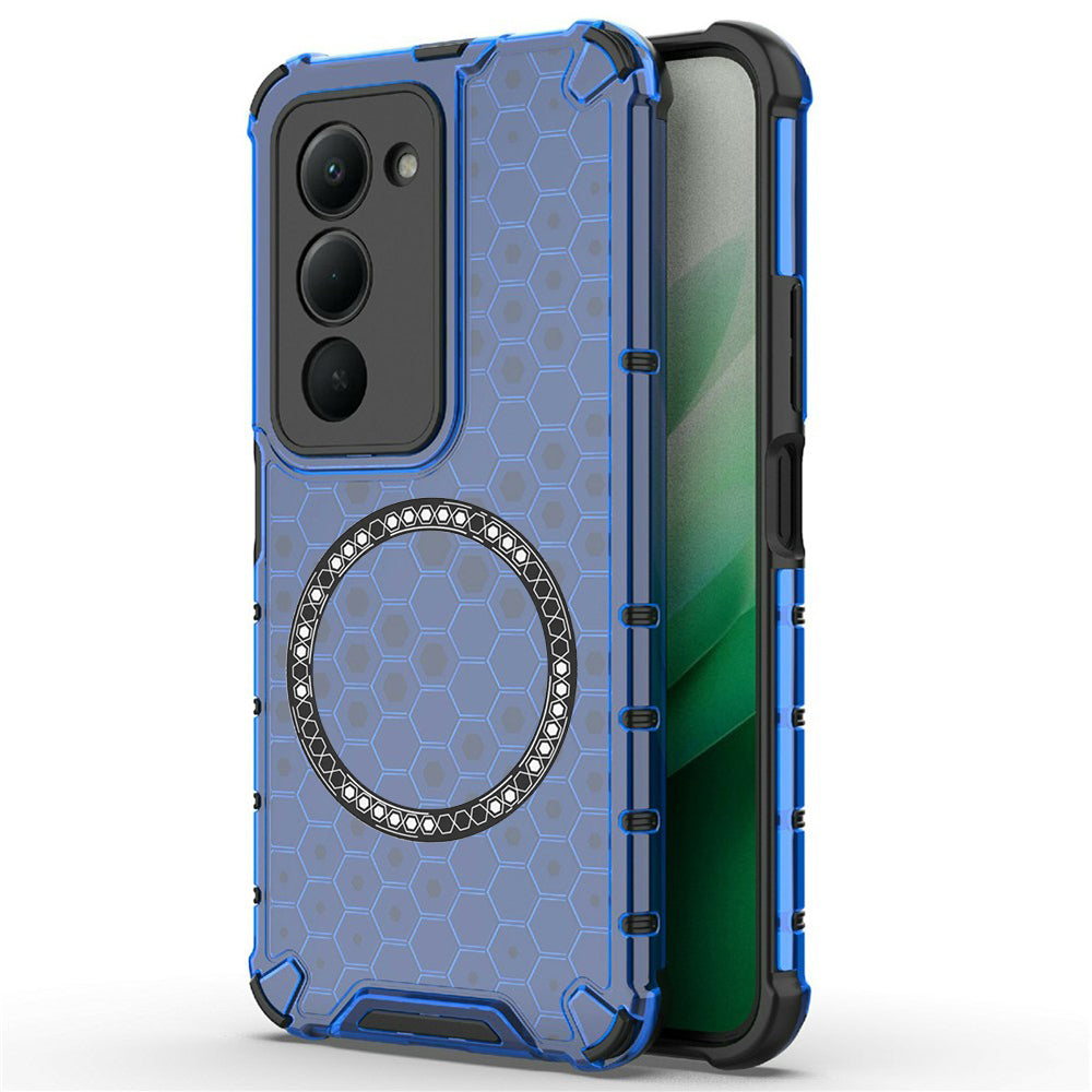 Калъф MagSafe за Xiaomi Redmi 15 5G / 15 4G, Techsuit, HoneyComb Shield, Син