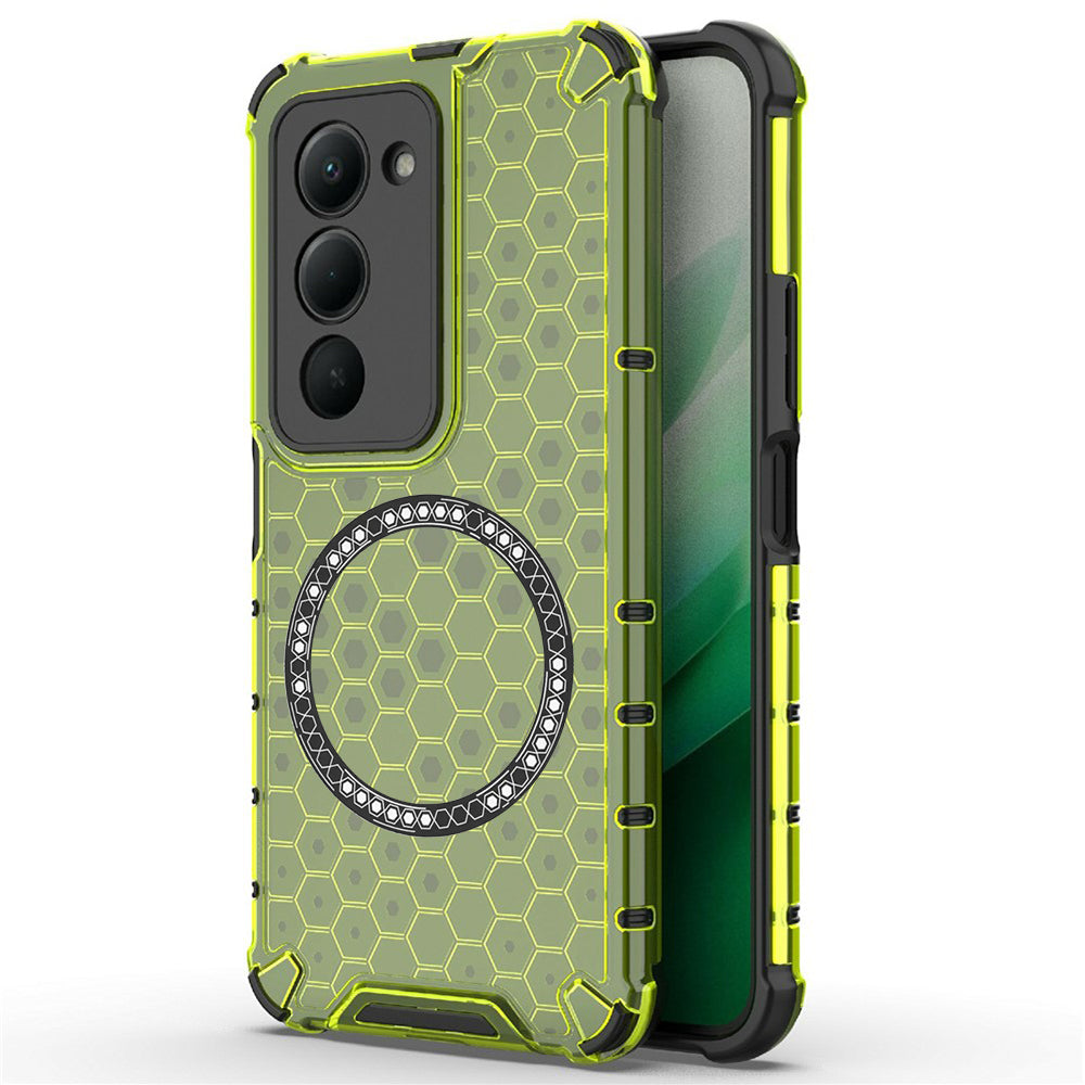 Калъф MagSafe за Xiaomi Redmi 15 5G / 15 4G, Techsuit, HoneyComb Shield, Зелен
