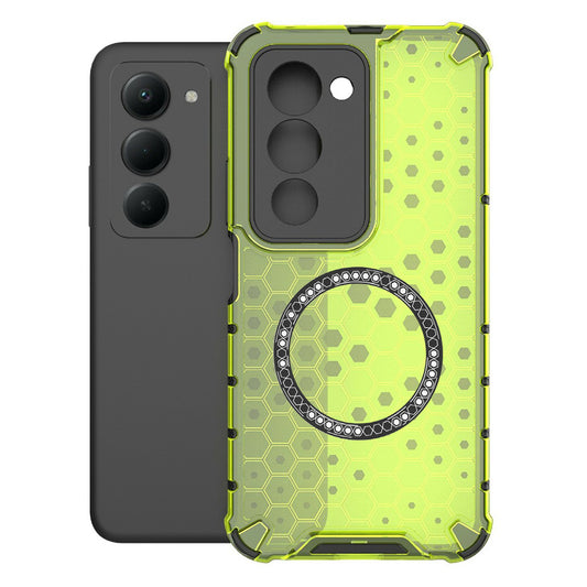 Калъф MagSafe за Xiaomi Redmi 15 5G / 15 4G, Techsuit, HoneyComb Shield, Зелен