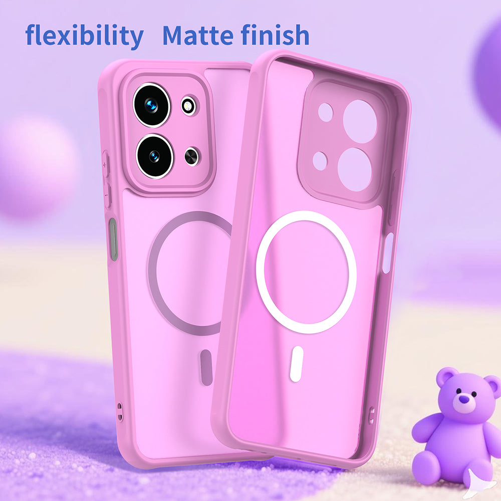 Калъф MagSafe за Xiaomi Redmi 15C 5G / 15C 4G, Techsuit, HaloFrost II, Розов