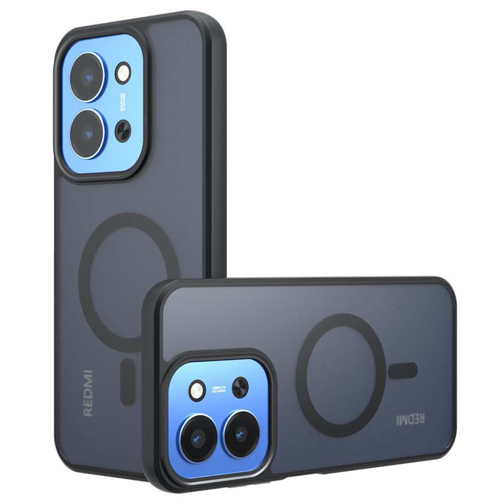 Калъф MagSafe за Xiaomi Redmi 15C 5G / 15C 4G, Techsuit, PureFrost, Сатенено черен