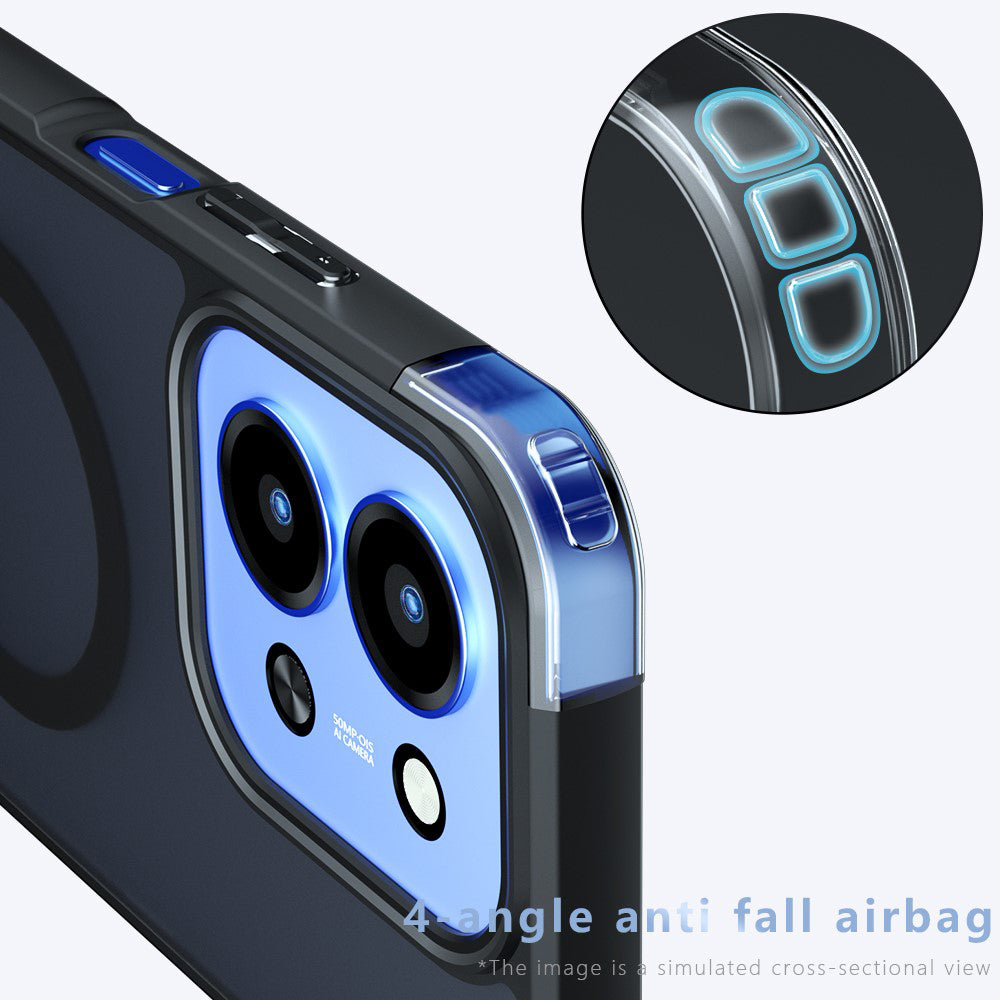 Калъф MagSafe за Xiaomi Redmi 15C 5G / 15C 4G, Techsuit, PureFrost, Сатенено черен