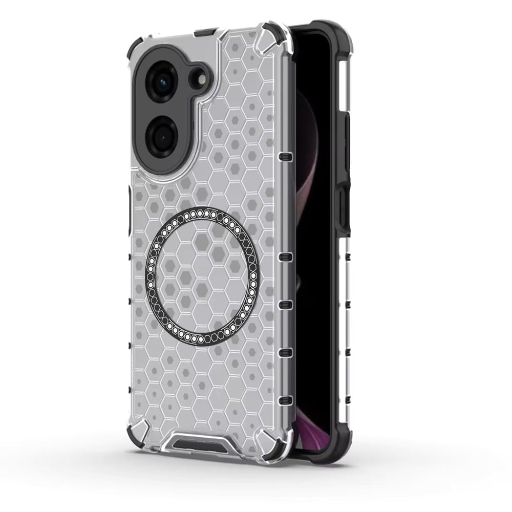 Калъф MagSafe за Xiaomi Redmi A5 4G (Регионален), Techsuit, HoneyComb Shield, Бял