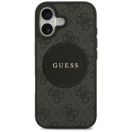 Калъф MagSafe за Apple iPhone 17, Guess, 4G Circle Classic Logo, Черен