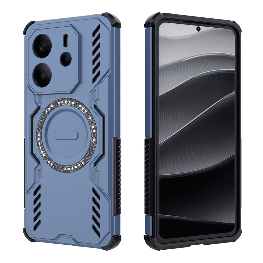 Калъф MagSafe за Xiaomi Redmi Note 14 4G (Регионален), Techsuit, ArmorMag, Син