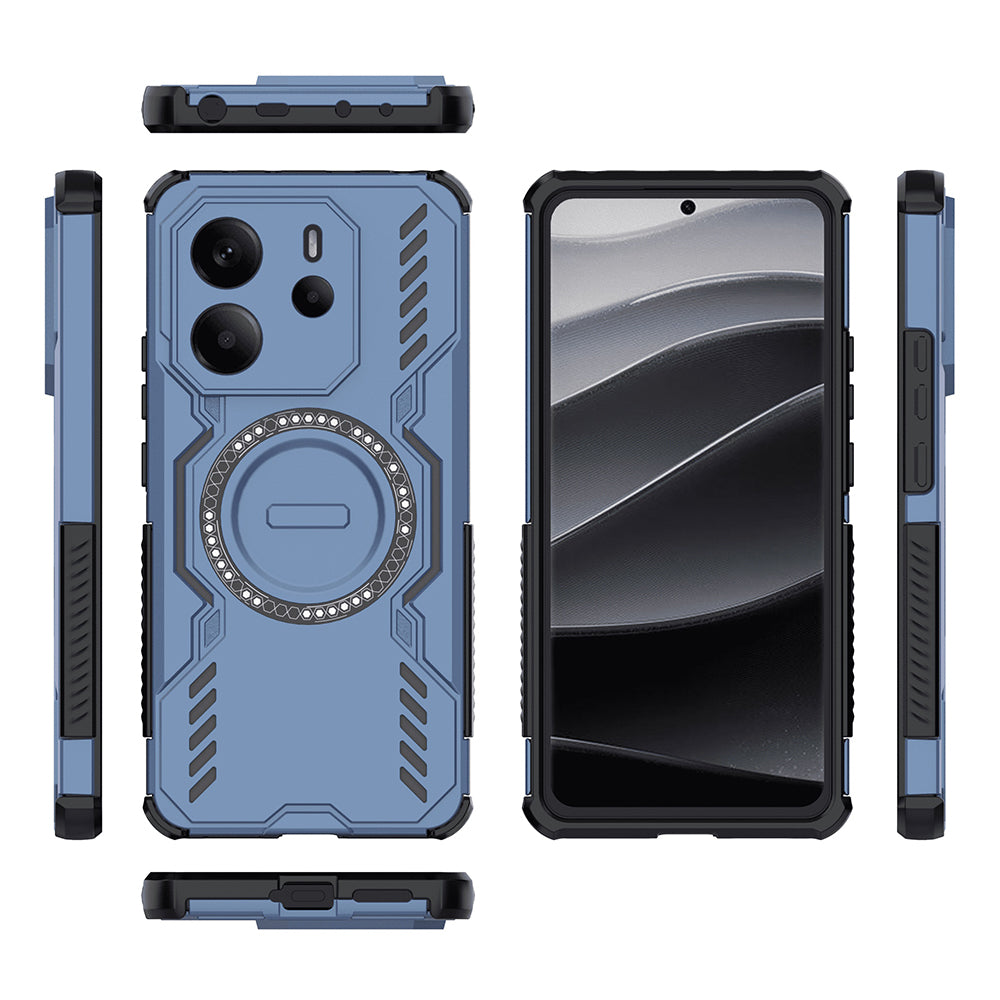Калъф MagSafe за Xiaomi Redmi Note 14 4G (Регионален), Techsuit, ArmorMag, Син