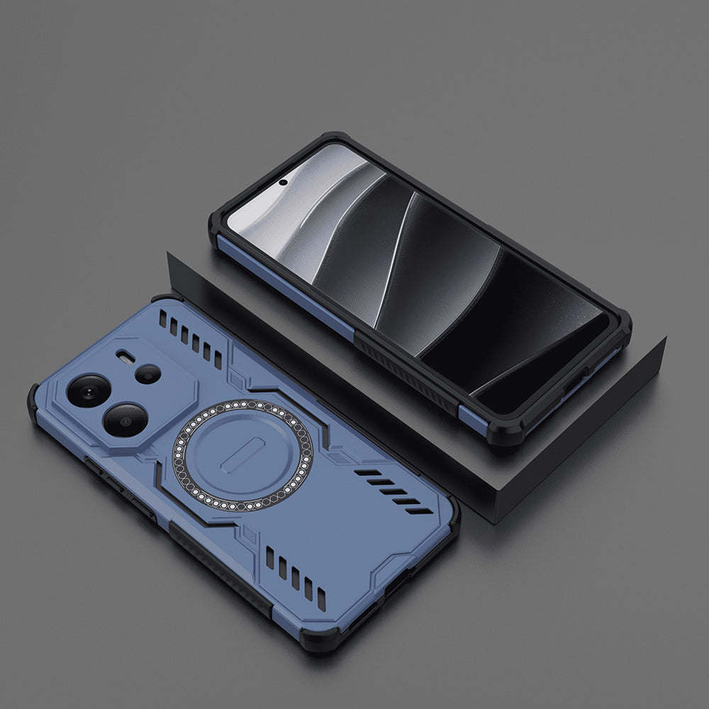 Калъф MagSafe за Xiaomi Redmi Note 14 4G (Регионален), Techsuit, ArmorMag, Син