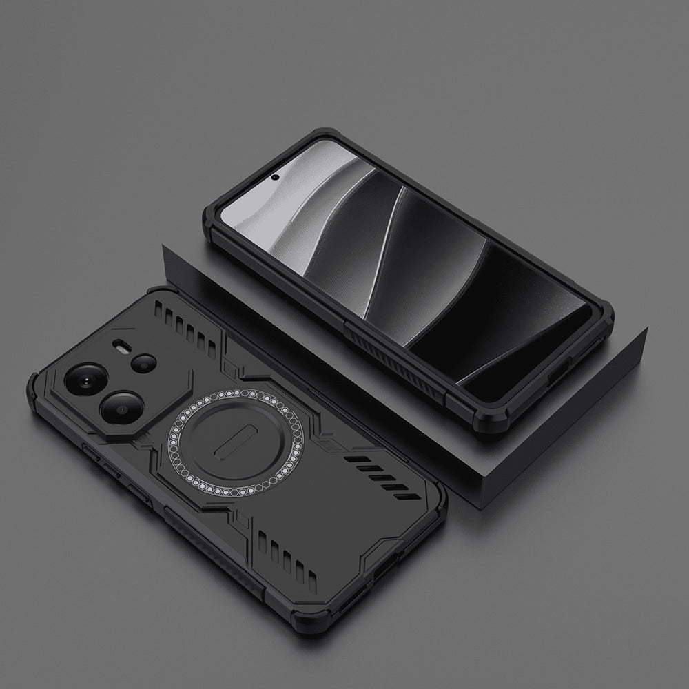 Калъф MagSafe за Xiaomi Redmi Note 14 4G (Регионален), Techsuit, ArmorMag, Черен