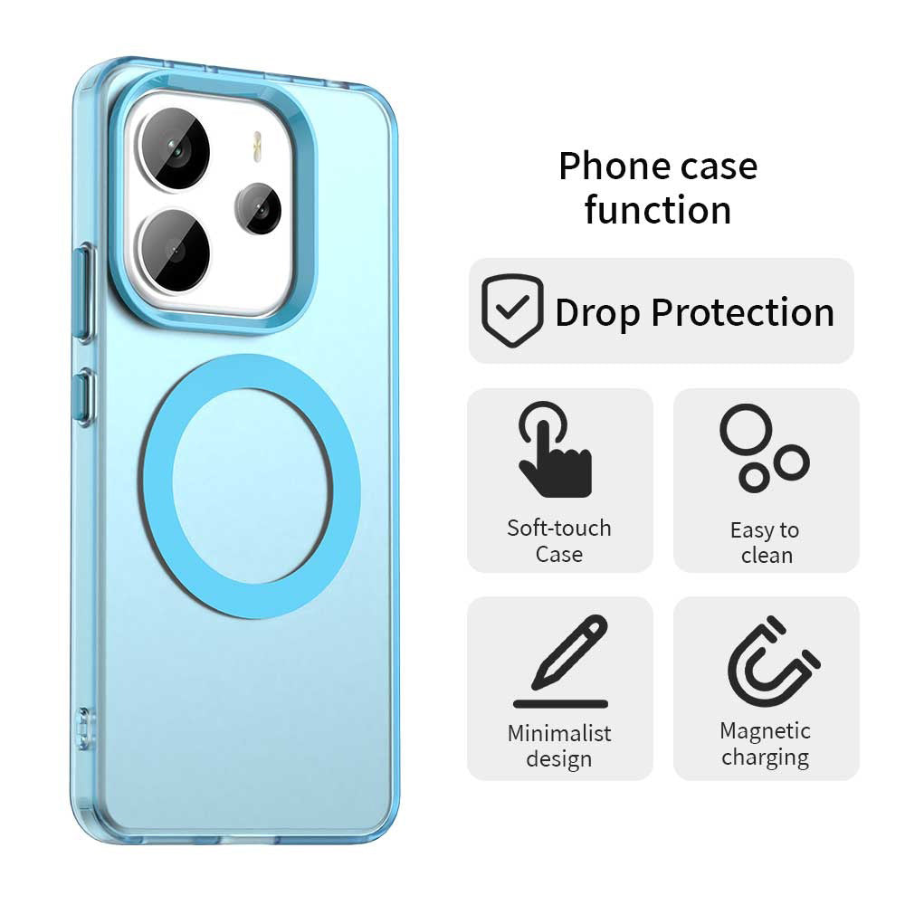 Калъф MagSafe за Xiaomi Redmi Note 14 4G (Регионален), Techsuit, CandyCase, Син