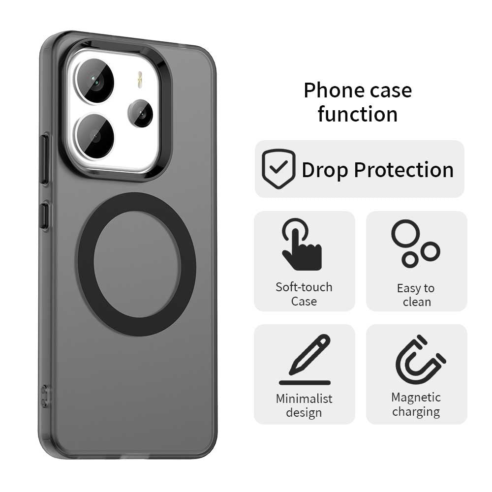 Калъф MagSafe за Xiaomi Redmi Note 14 4G (Регионален), Techsuit, CandyCase, Черен