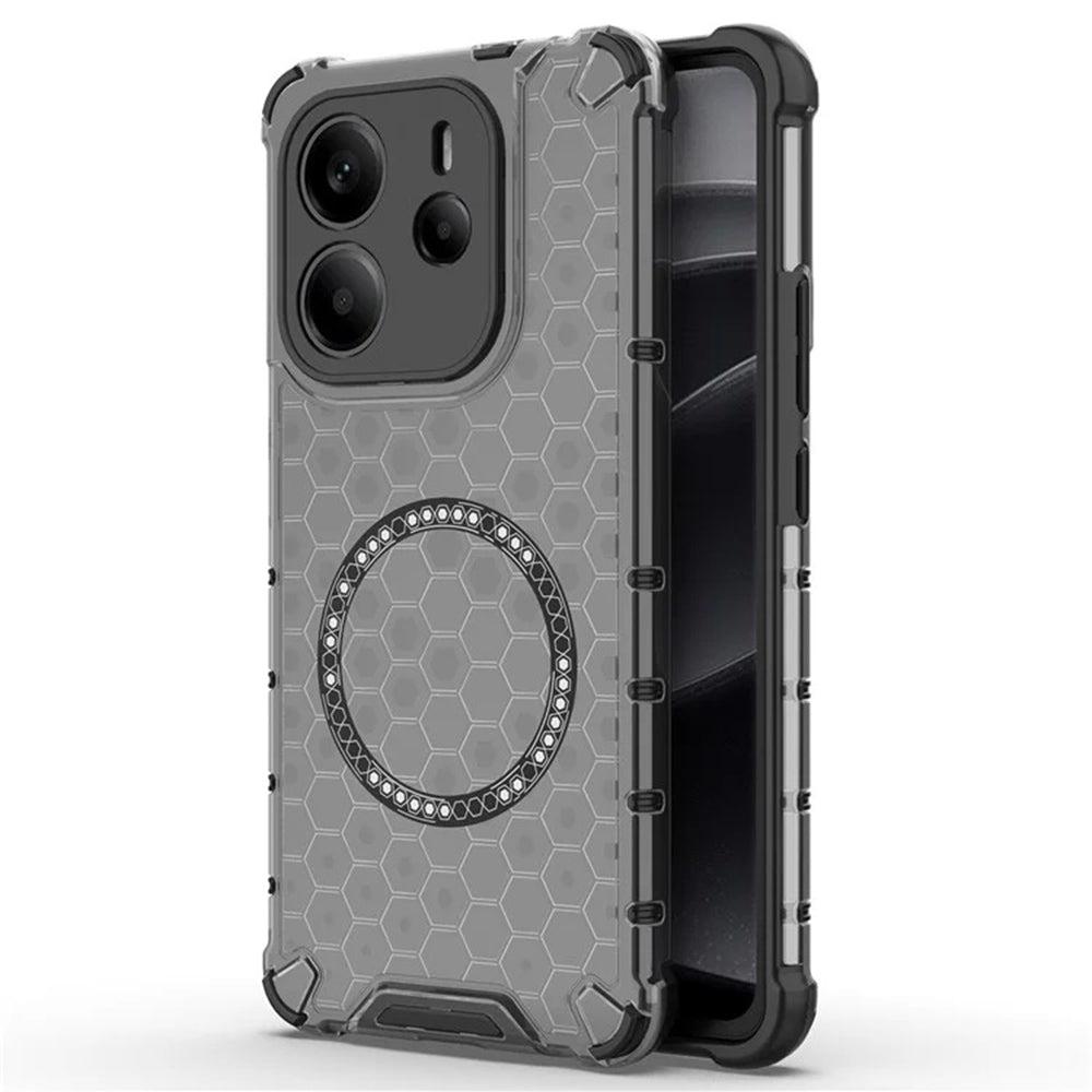 Калъф MagSafe за Xiaomi Redmi Note 14 4G (Регионален), Techsuit, HoneyComb Shield, Черен