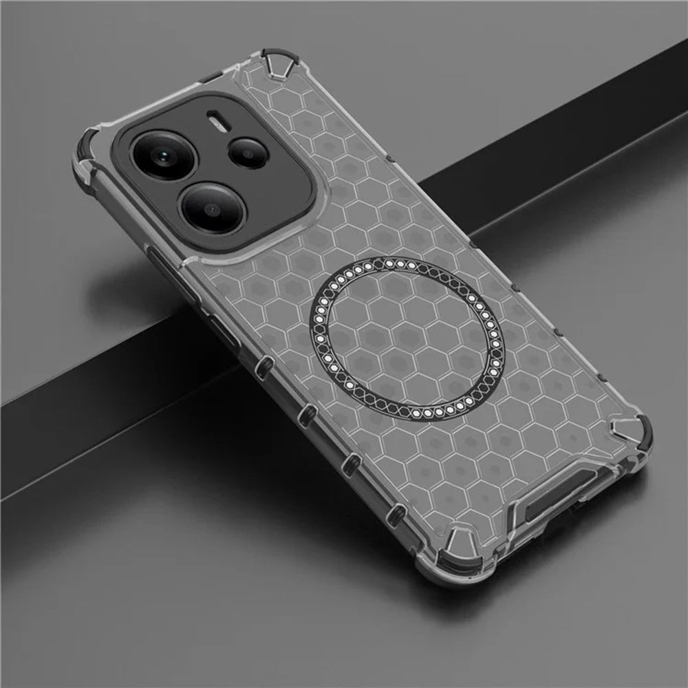 Калъф MagSafe за Xiaomi Redmi Note 14 4G (Регионален), Techsuit, HoneyComb Shield, Черен