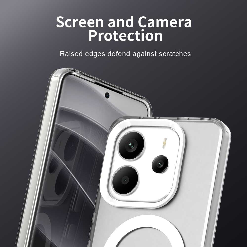 Калъф MagSafe за Xiaomi Redmi Note 14 4G (Стандарт), Techsuit, CandyCase, Бял