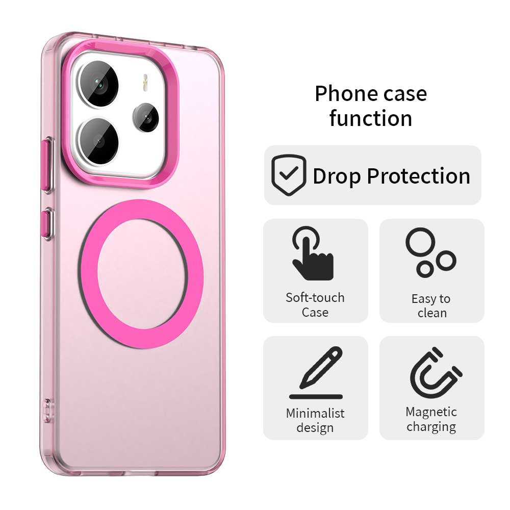 Калъф MagSafe за Xiaomi Redmi Note 14 4G (Стандарт), Techsuit, CandyCase, Розов