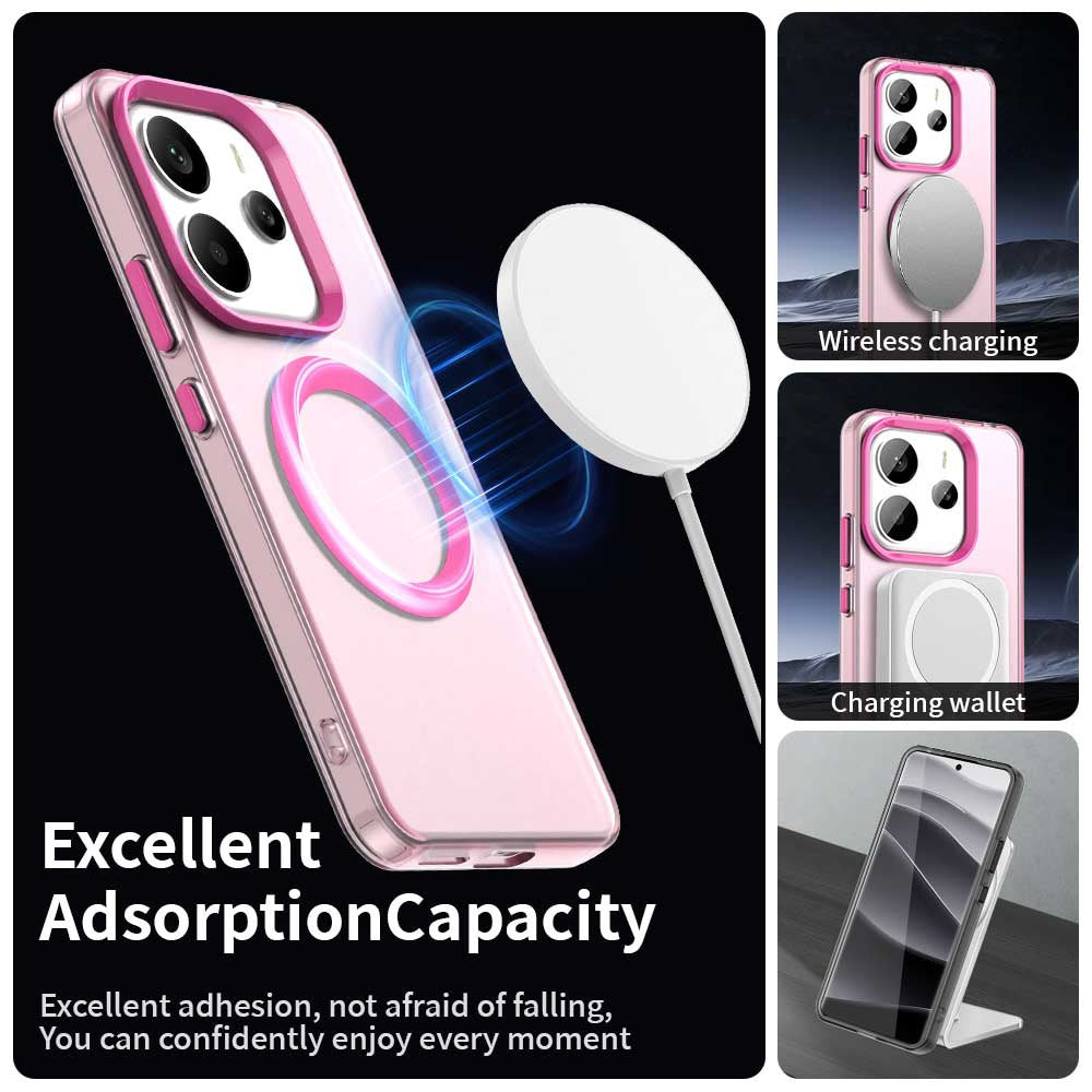 Калъф MagSafe за Xiaomi Redmi Note 14 4G (Стандарт), Techsuit, CandyCase, Розов