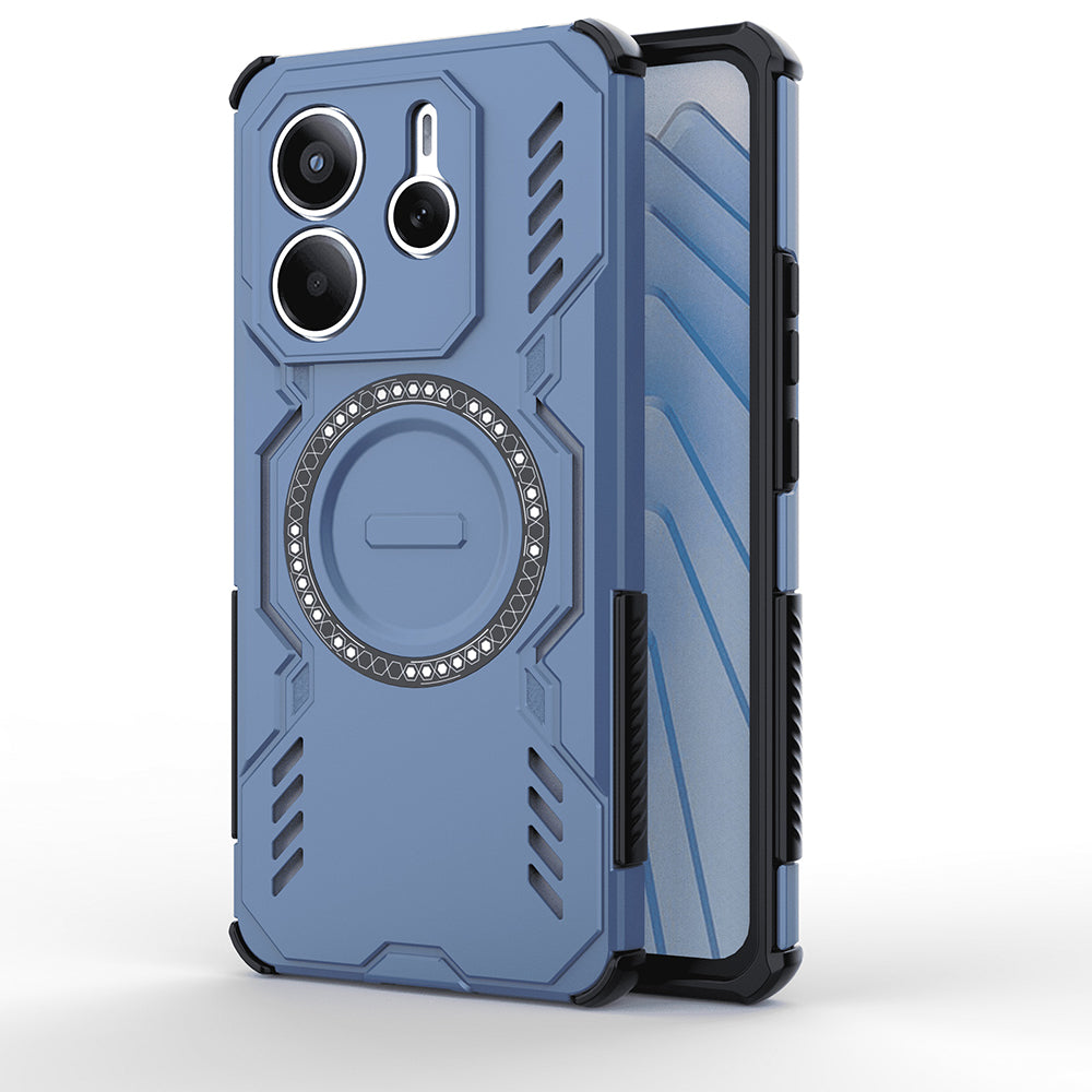 MagSafe калъф за Xiaomi Redmi Note 14 5G, Techsuit, ArmorMag, син