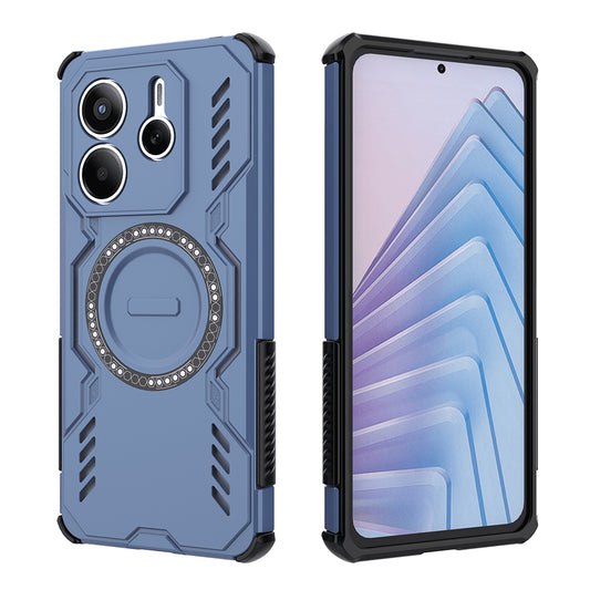 MagSafe калъф за Xiaomi Redmi Note 14 5G, Techsuit, ArmorMag, син