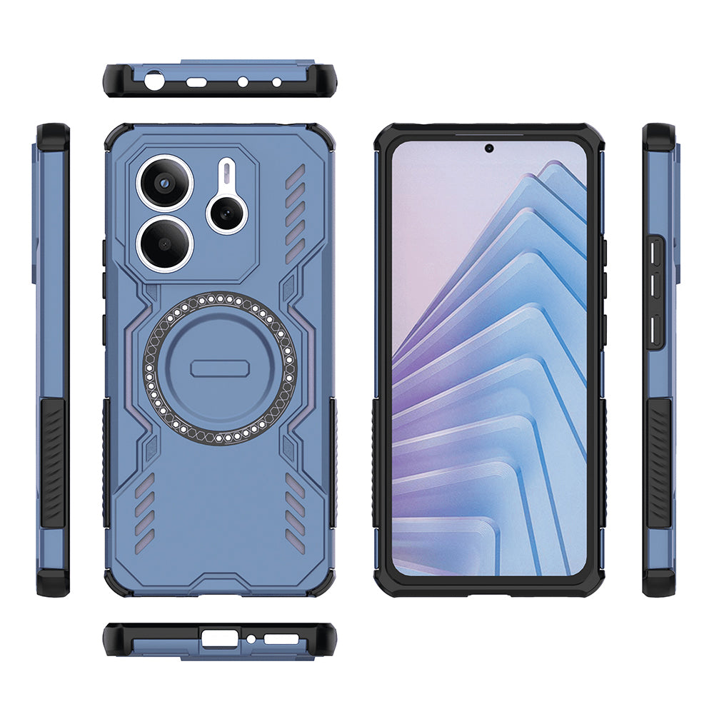 MagSafe калъф за Xiaomi Redmi Note 14 5G, Techsuit, ArmorMag, син