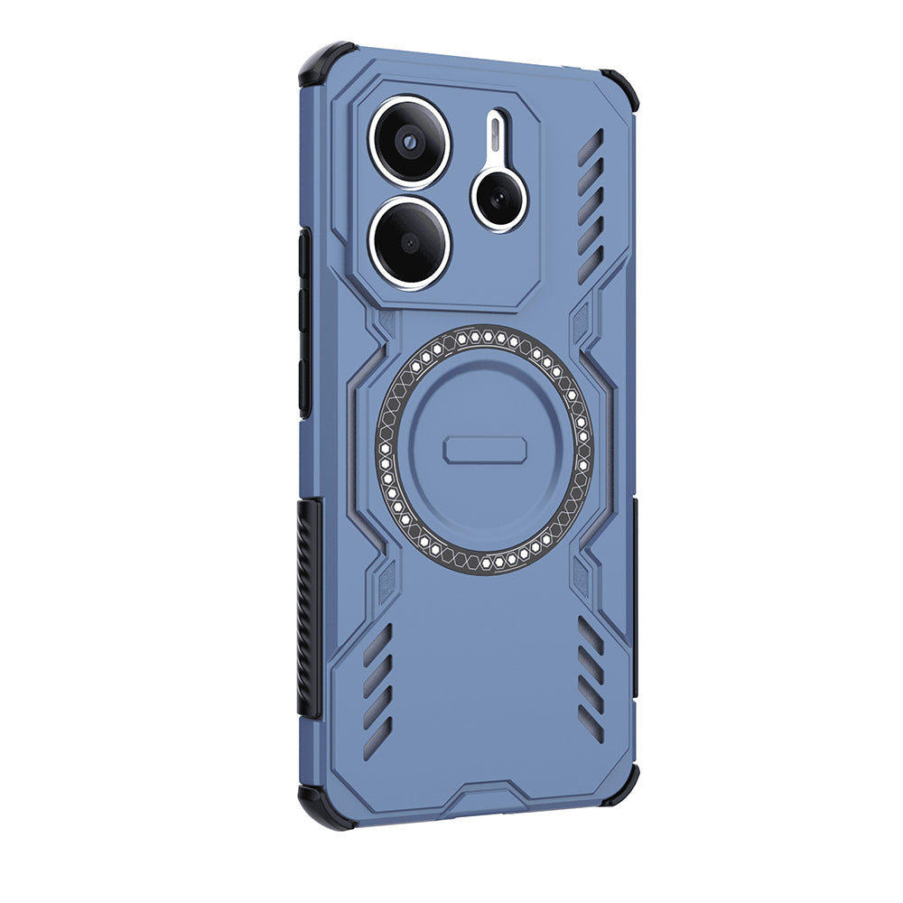 MagSafe калъф за Xiaomi Redmi Note 14 5G, Techsuit, ArmorMag, син