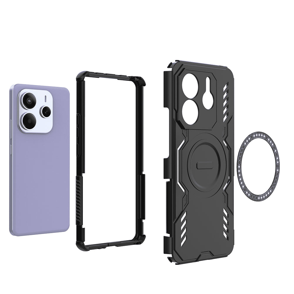 Калъф MagSafe за Xiaomi Redmi Note 14 5G, Techsuit, ArmorMag, Черен