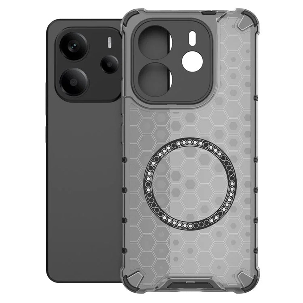 Калъф MagSafe за Xiaomi Redmi Note 14 5G, Techsuit, HoneyComb Shield, Черен
