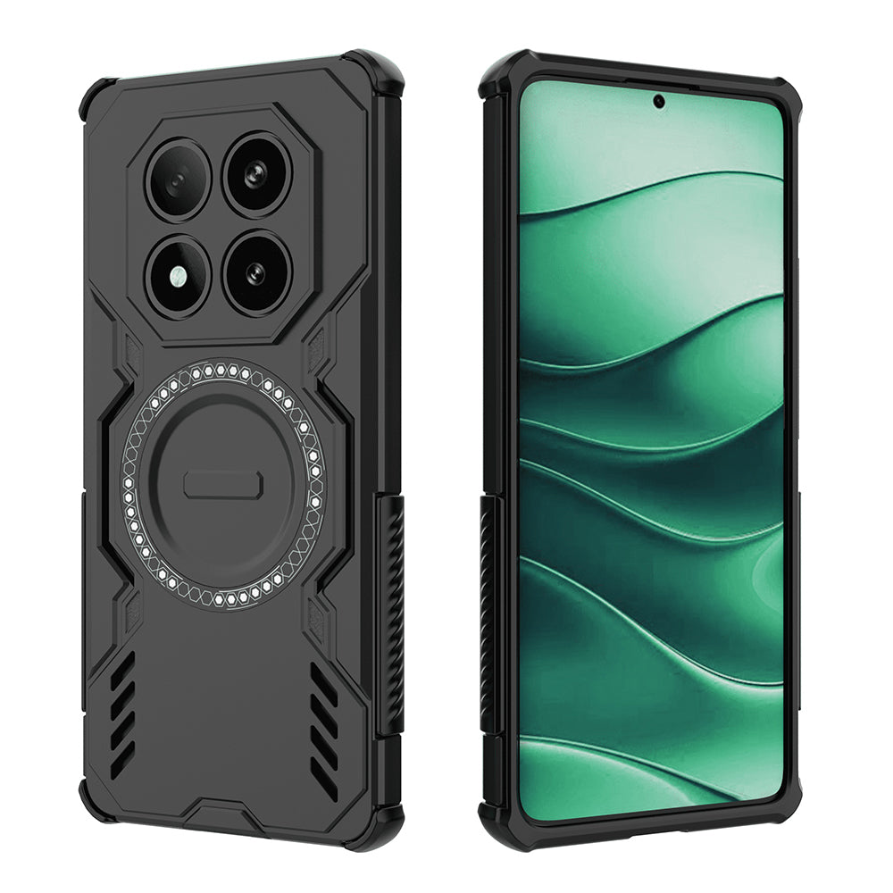 MagSafe калъф за Xiaomi Redmi Note 14 Pro 4G, Techsuit, ArmorMag, Черен