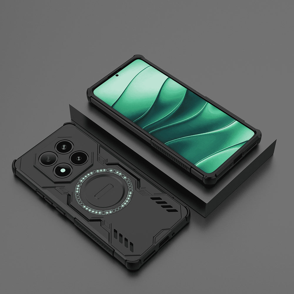 MagSafe калъф за Xiaomi Redmi Note 14 Pro 4G, Techsuit, ArmorMag, Черен