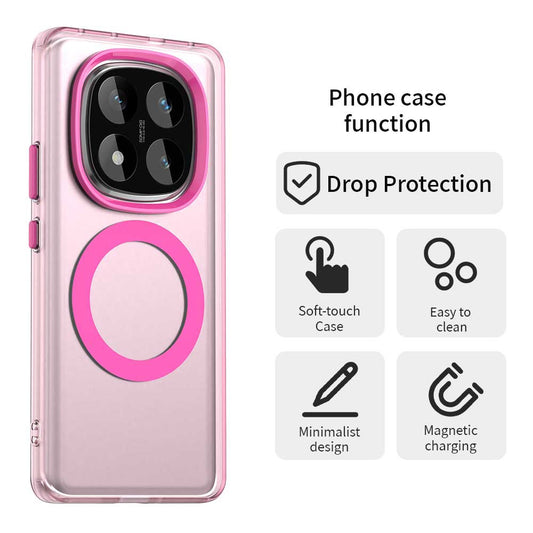 Калъф MagSafe за Xiaomi Redmi Note 14 Pro 4G, Techsuit, CandyCase, Розов