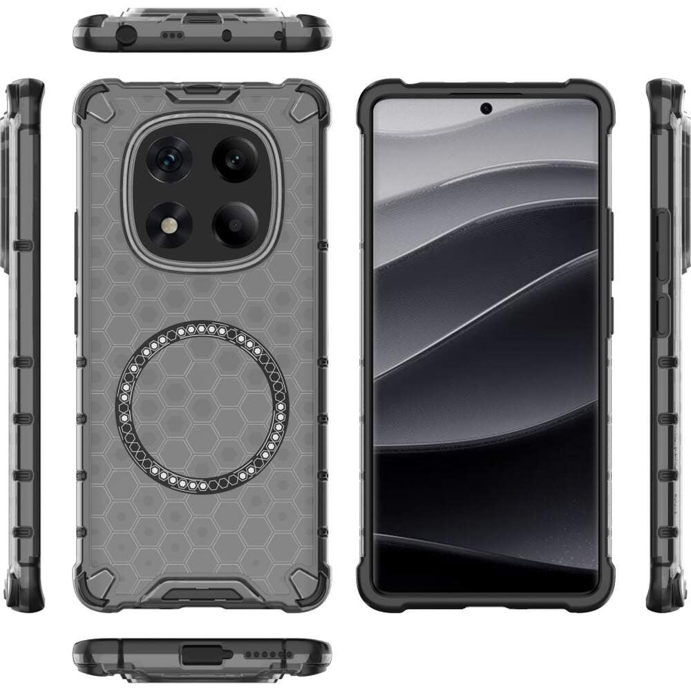 Калъф MagSafe за Xiaomi Redmi Note 14 Pro 4G, Techsuit, HoneyComb Shield, Черен