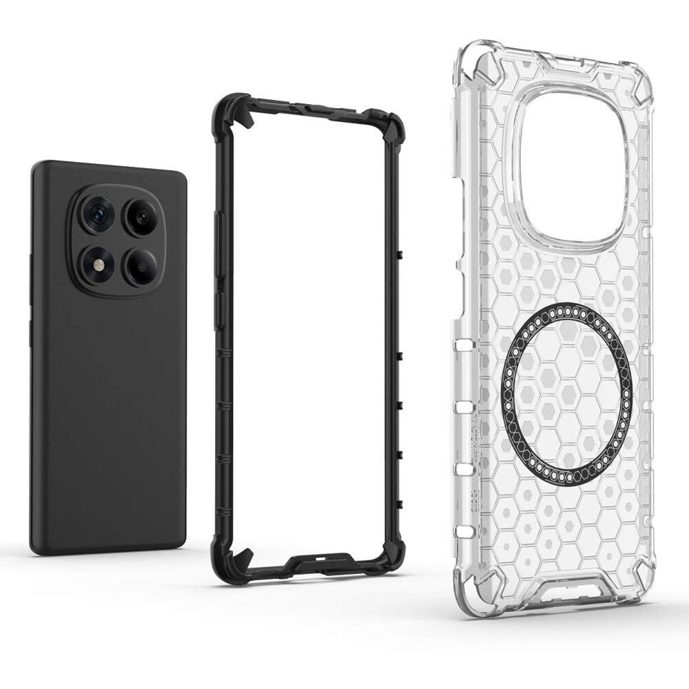 Калъф MagSafe за Xiaomi Redmi Note 14 Pro 4G, Techsuit, HoneyComb Shield, Черен