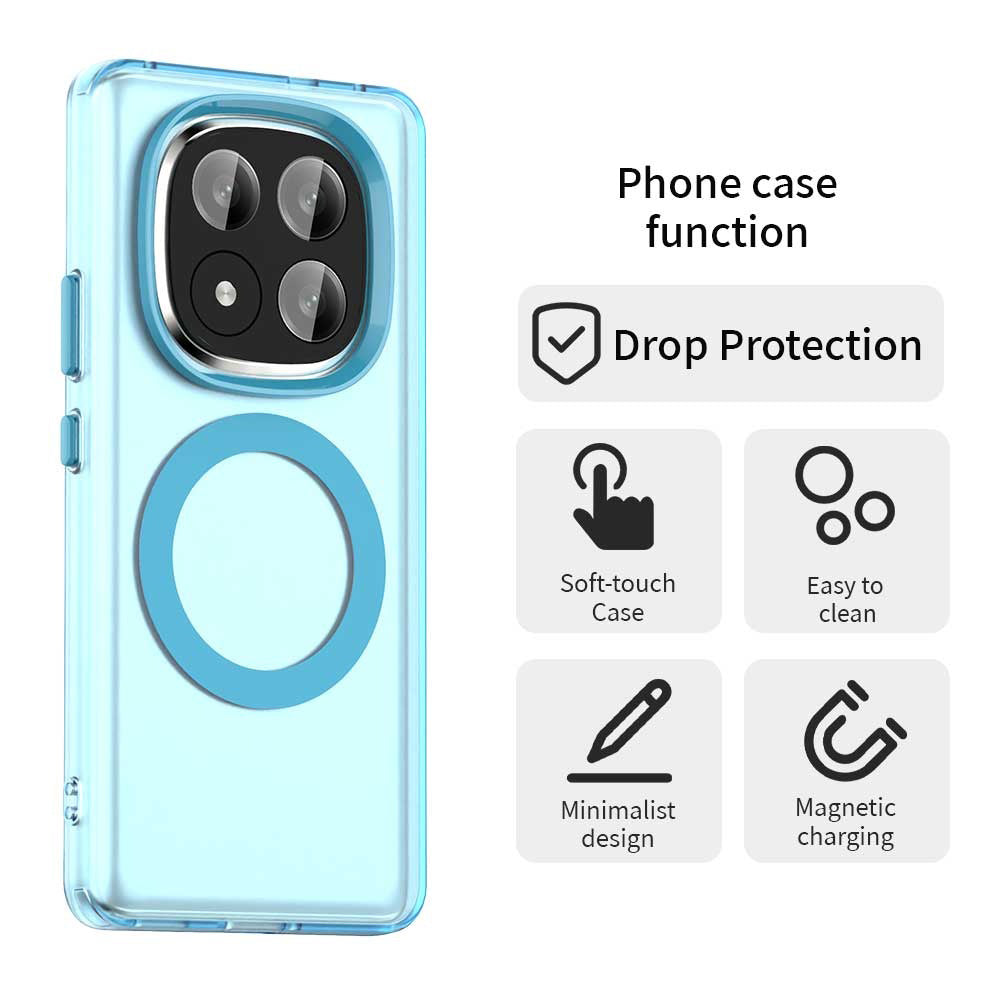 MagSafe калъф за Xiaomi Redmi Note 14 Pro+ 5G, Techsuit, CandyCase, Син