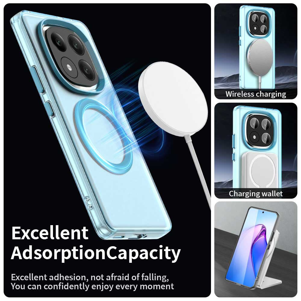 MagSafe калъф за Xiaomi Redmi Note 14 Pro+ 5G, Techsuit, CandyCase, Син