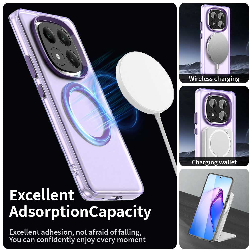 MagSafe калъф за Xiaomi Redmi Note 14 Pro+ 5G, Techsuit, CandyCase, Лилав