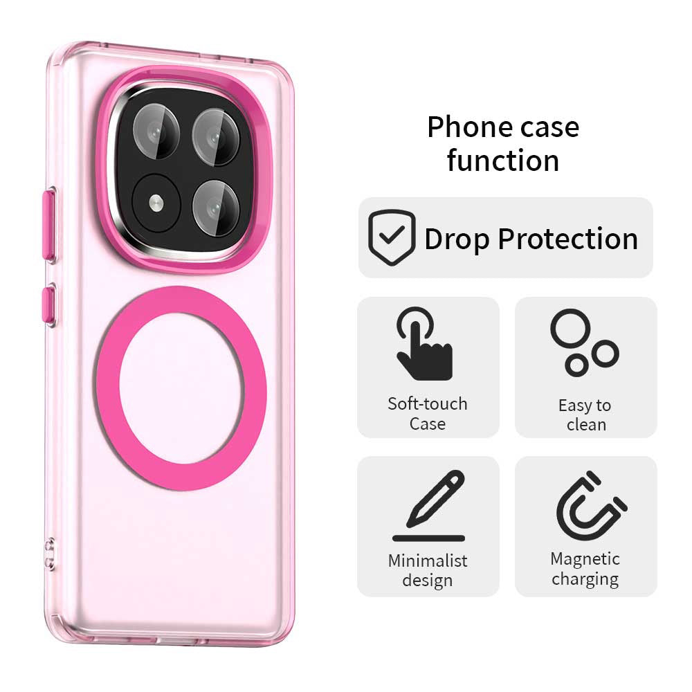 MagSafe калъф за Xiaomi Redmi Note 14 Pro+ 5G, Techsuit, CandyCase, Розов